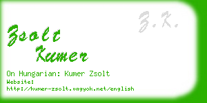 zsolt kumer business card